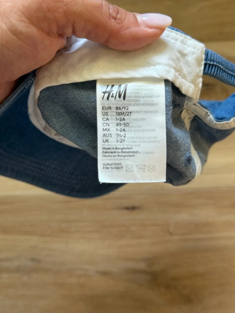 Kids Denim Cap